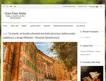 Tablet Screenshot of ciaociaoitalia.net